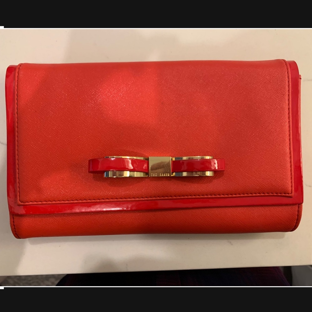Ted Baker Red Bow Clutch
